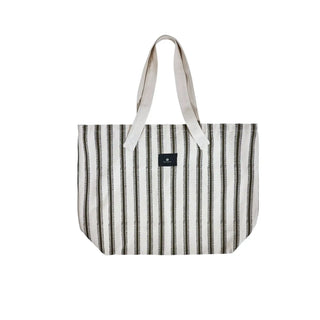 Borsa in tela nera e bianca con coulisse 65cm