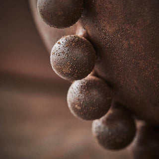 Windlicht Manet gebrand rood 22cm - Het Adres