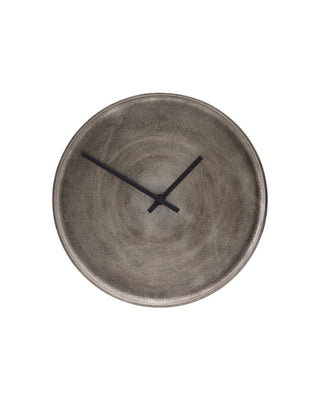 Wandklok Curva Zilver geoxideerd 30cm