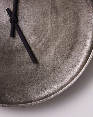 Wandklok Curva Zilver geoxideerd 30cm