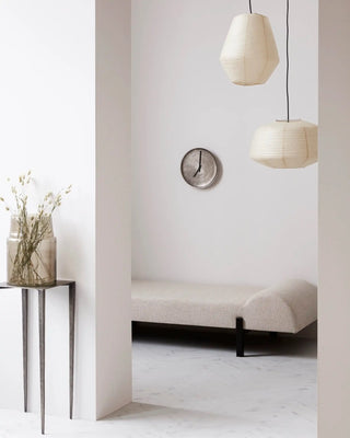 Wandklok Curva Zilver geoxideerd 30cm