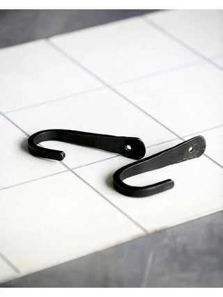 Schwarzer Basic-Wandhaken 13cm