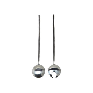 Set per servire l'insalata Style nero - set di 2