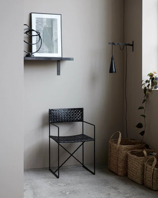 Gancho de pared negro de metal Puri 33cm