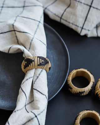 Ronds de serviette Bam bambou - 4 pièces