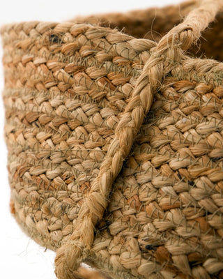 Paniers suspendus en jute avec trois compartiments