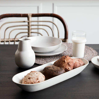 Serveerschaal Pion wit 35cm - Het Adres