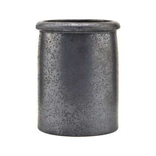 Pion voorraadpot zwartbruin aardewerk