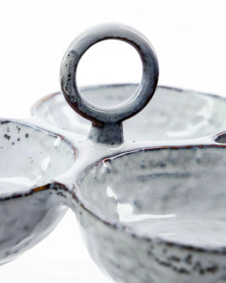 Rustic serveerschalen grijs 20cm