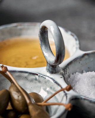 Rustic serveerschalen grijs 20cm