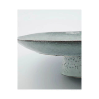 Cakebord Rustic grijsblauw aardewerk 32cm