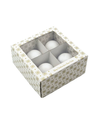 Kerstballen Delic mintgroen glas - 4 stuks