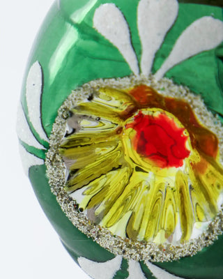 Groene kerstballen van glas Nostal - 4 stuks