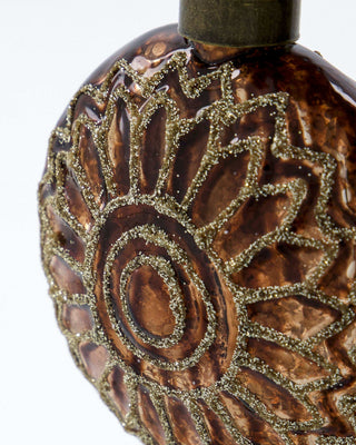 Circulo kerstballen bruin glas - 4 stuks