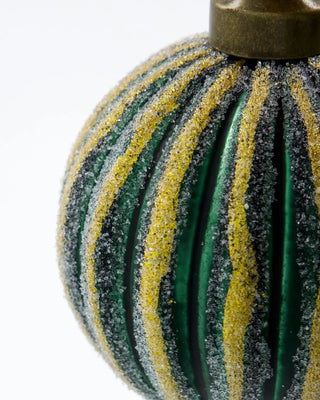 Kerstballen Frost groen glas - 4 stuks
