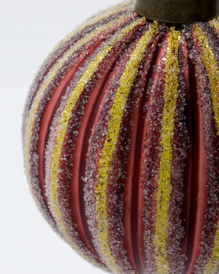 Kerstballen Frost rood glas - 4 stuks