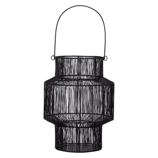 Lantaarn Alive zwart metaal 37cm