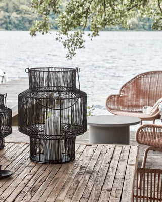 Lanterne Alive métal noir 37cm