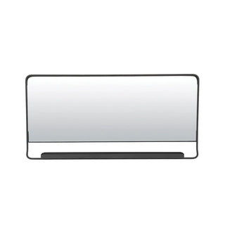 Espejo chic con estante metal negro 80x40cm