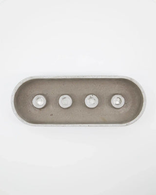 Kerzenhalter Marb grau für vier Kerzen 35cm