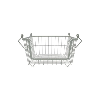 Draadmand Nico grijs metaal 27x15x35cm