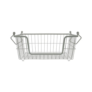 Draadmand Nico grijs metaal 35x15x27cm