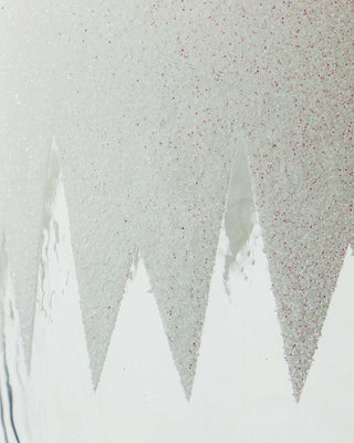 Stimmungslicht Glitt klar weiß Glitterglas 8cm