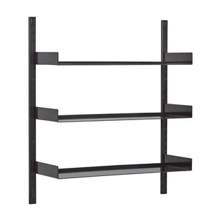 Fari estantería de pared negra con estantes ajustables
