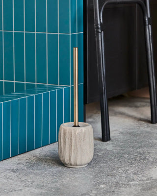 Escobilla de baño Deco blanco roto