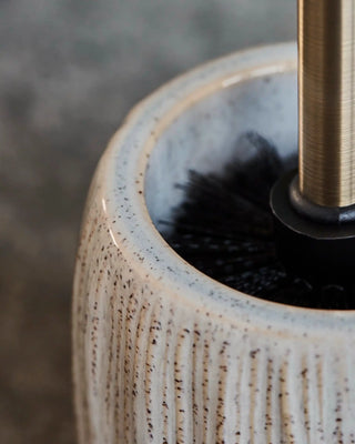 Escobilla de baño Deco blanco roto