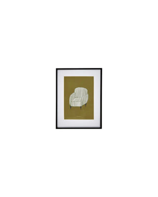 Schilderij Chair Mosterd geel 30x40cm