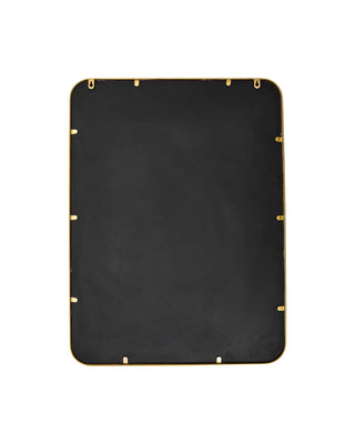 Gold mirror with rounded corners 60x80cm