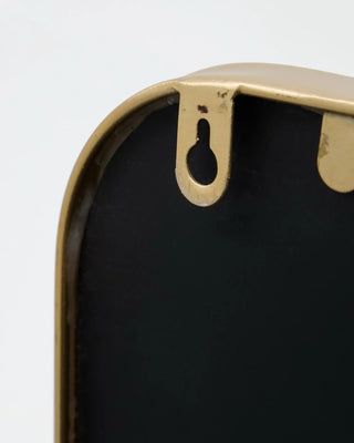 Gold mirror with rounded corners 35x129cm