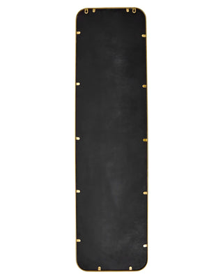 Gold mirror with rounded corners 35x129cm