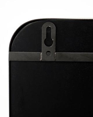 Espejo Pejo negro antiguo con estante 35x55cm