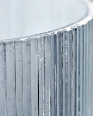 Theelichthouder Mirr vorstgrijs glas 19cm