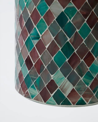 Theelichthouder Teela groenbruin glas 13cm