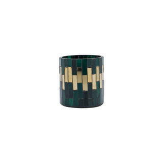 Theelichthouder Shine groen glasmozaïek 8cm