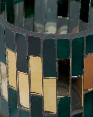 Theelichthouder Shine groen glasmozaïek 10cm