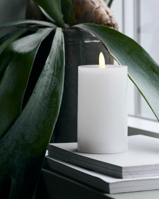 LED Kerze weiß 7,5x12,5cm