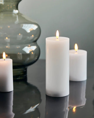 LED Kerze weiß 7,5x17,5cm