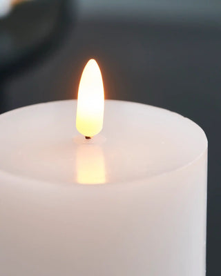 LED Kerze weiß 7,5x17,5cm