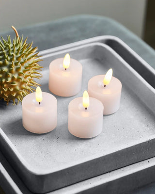 LED Teelichter weiß - 4 Stück