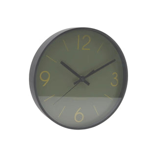 Wandklok Time donkergroen 25cm