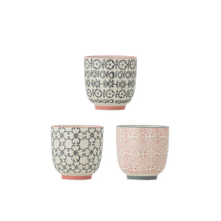 Mok aardewerk rose Cécile - set van 3