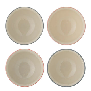 Schaal aardewerk roze Cécile - set van 4