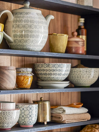 Theepot aardewerk grijs Karine