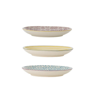 Bord aardewerk geel Patrizia - set van 3
