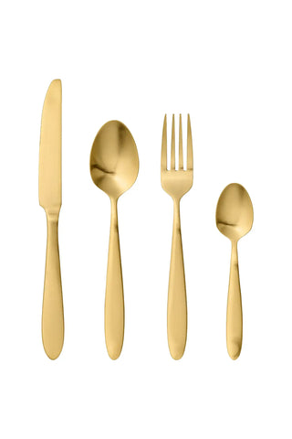 Set posate acciaio inox oro Frea - set da 4