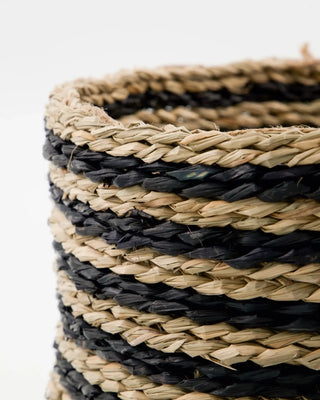 Paniers de rangement Zola en herbe de mer naturel - lot de 2